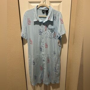 NWT‎ Mad Engine Peace American Style Romper/Jumpsuit , size XL